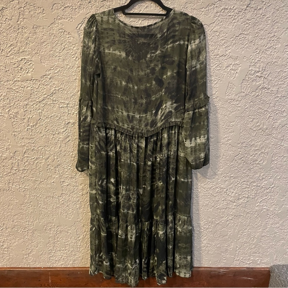 STRADIVARIUS | tie dye flowy chiffon midi dress - Picture 5 of 5